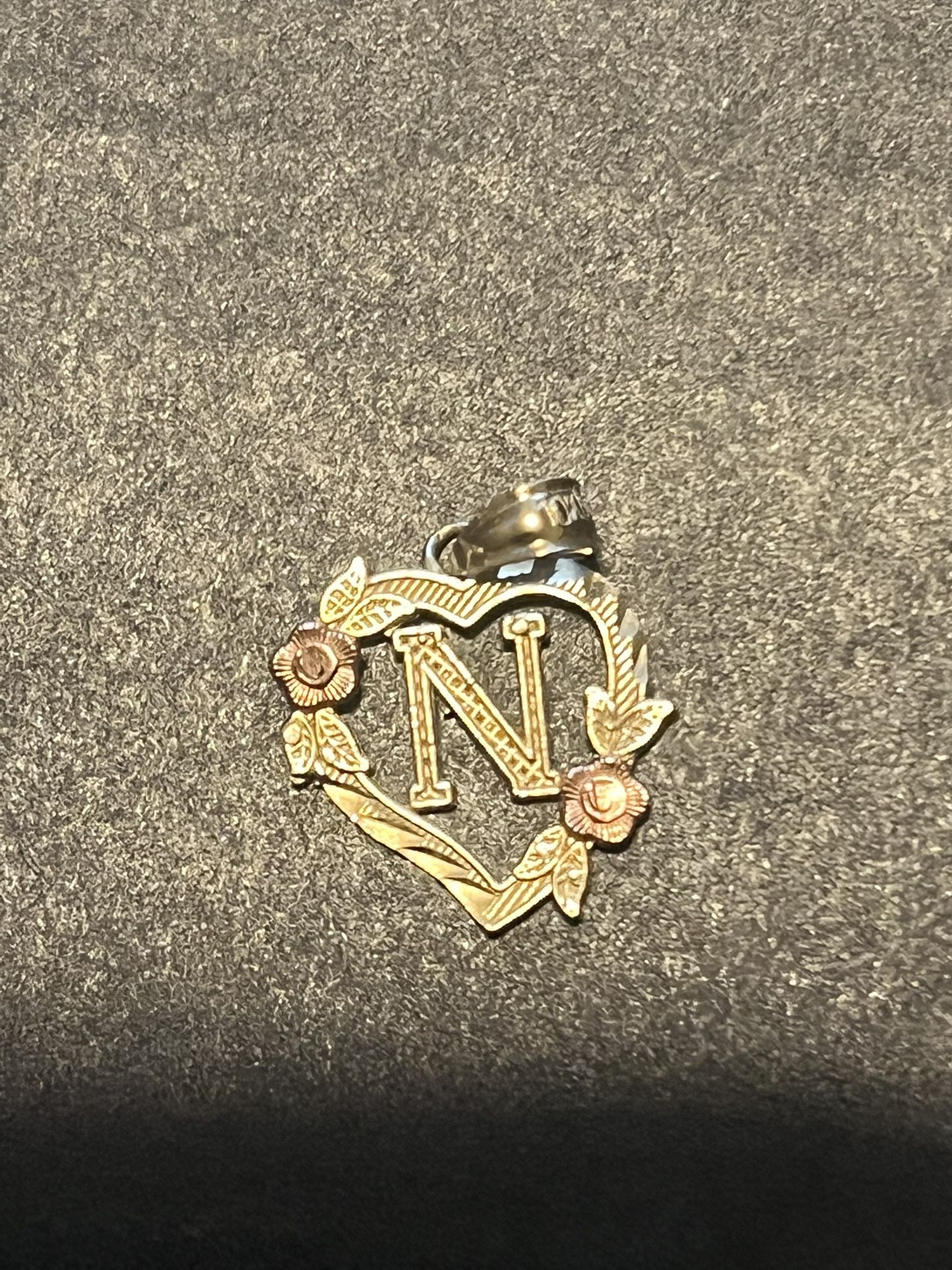 Real 10K Gold Heart N Pendant