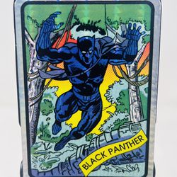 1990 Marvel Universe BLACK PANTHER Impel Skybox FOIL VENDING Sticker Mint