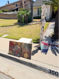 FREE table, painting, and Lamp