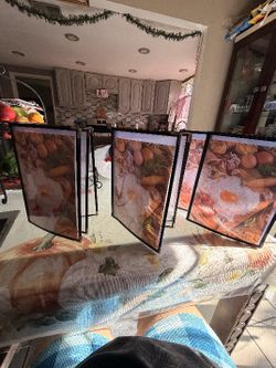 4 transparent restaurant menu covers