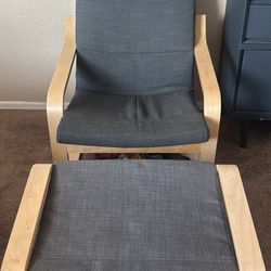 ikea chair and ottoman 
