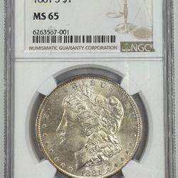 1881 S Morgan Silver Dollar MS65 NGC