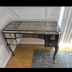 Glass Vanity Makeup Table 