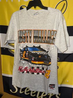 Nutmeg Mills NASCAR Racing Rusty Wallace #2 Graphic T Shirt Men’s Size Large Used