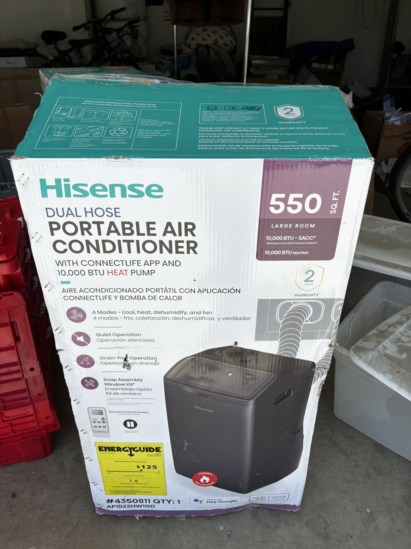 Two Portable Hisense Ac Units (used 2 Weeks)