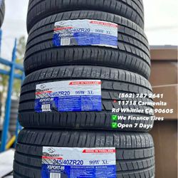 245/40R20 Atlander New Set of Tires Installed and Balanced Set de Llantas Nuevas Instaladas y Balanceadas