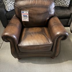 $399 Genuine Leather Accent Arm Chair