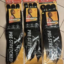 3 Packs of Pre Stretched Braids
