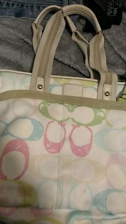 Coach white bag