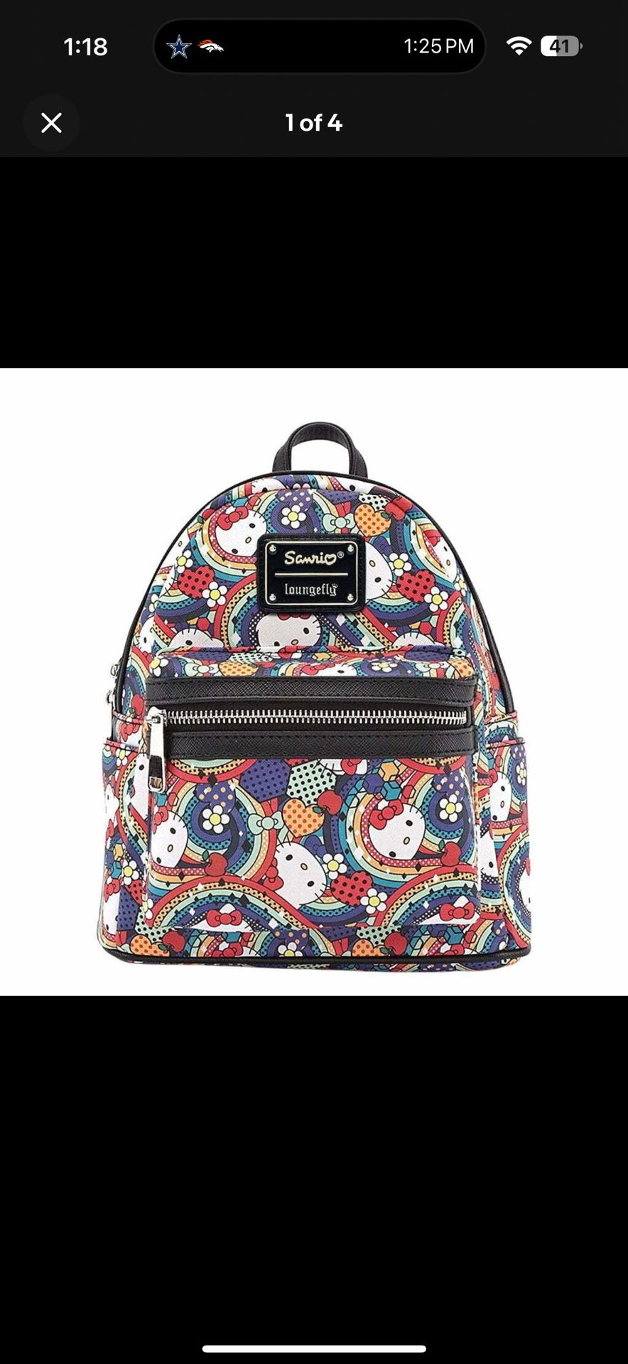 Hello Kitty Rainbow Abstract Mini Backpack