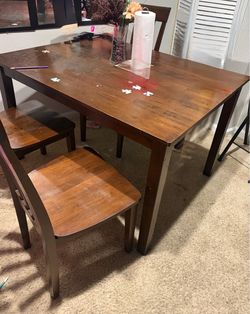 Wood table and chairs