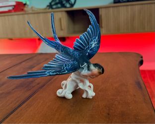 Vintage German Porcelain Flying Swallow Bird Figurine – Marked Germany – 9”