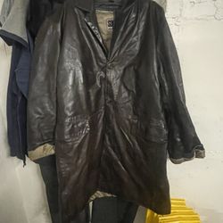 Leather Coat Size 3X