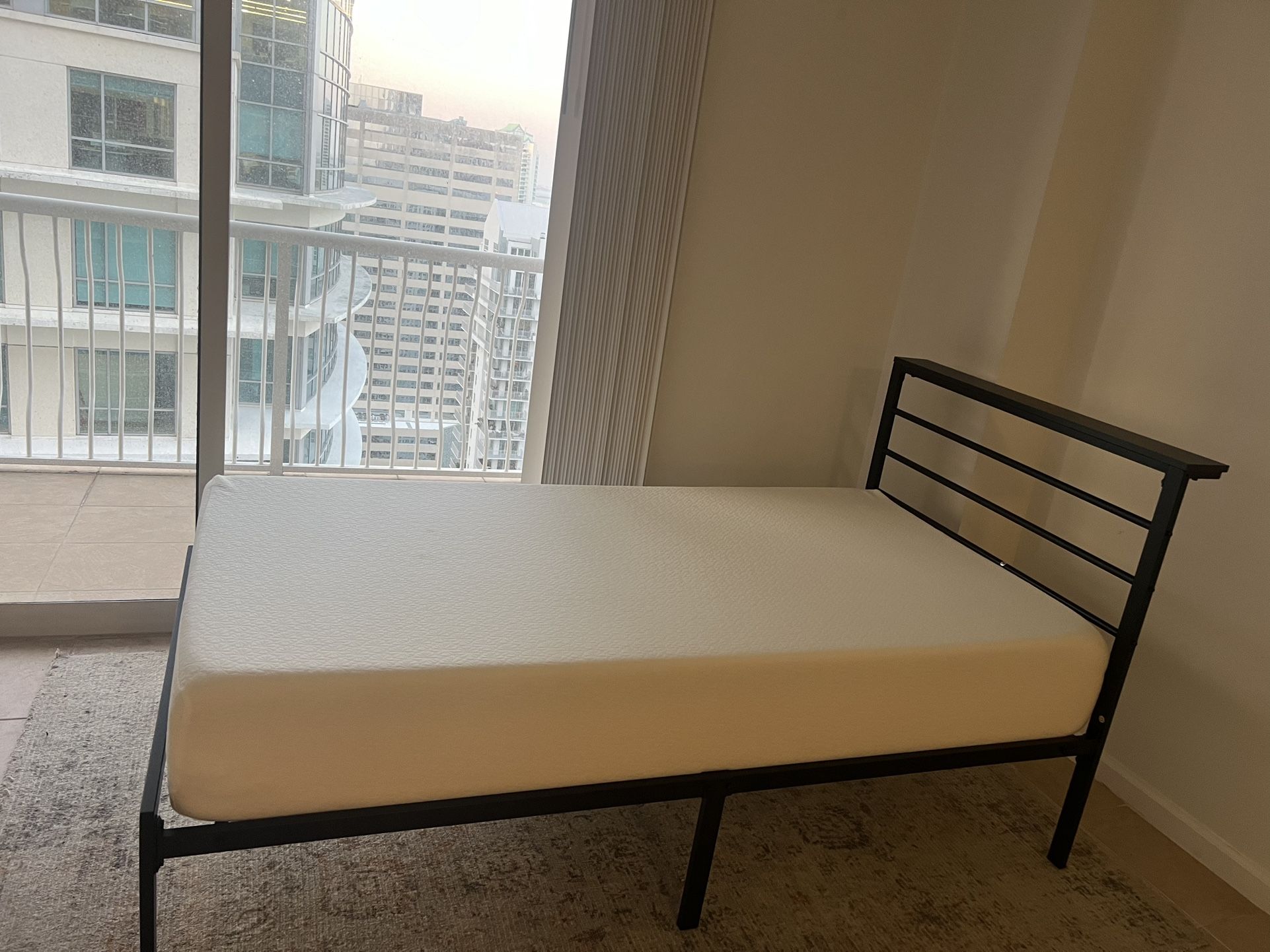 Twin Bed frame with Mattress 