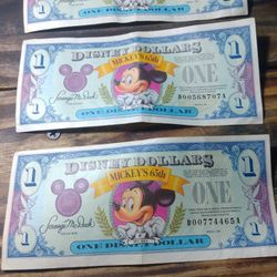 Disney Dollars Mickeys 65th