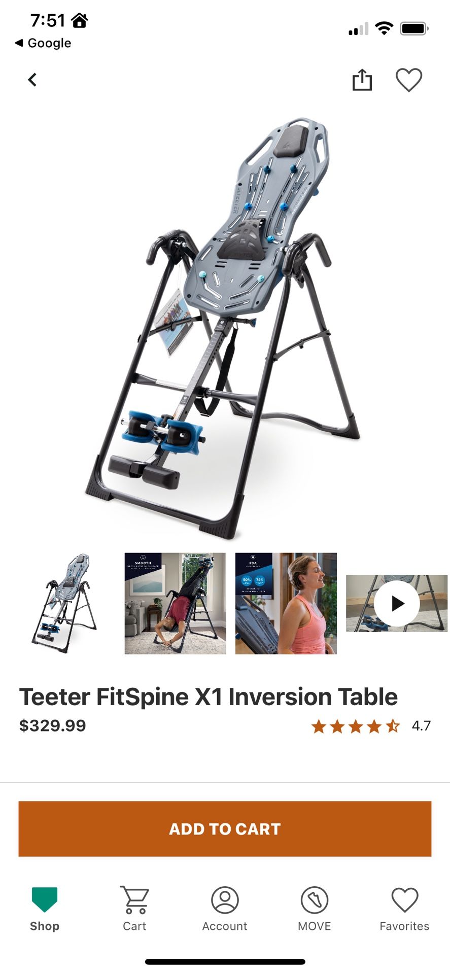 Inversion Teeter Table
