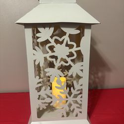 Metal Grey Snowflake Lanterns - 4 Available