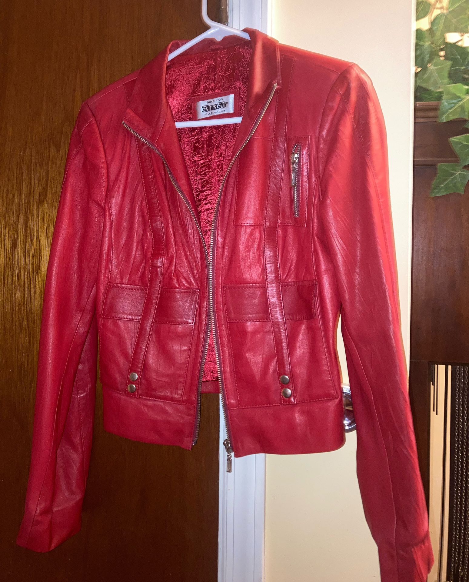 Red Leather woman’s Jacket