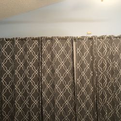 Gray 4 pcs curtains never used new