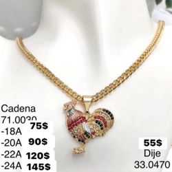 Chain 18K Gold Plating Plus The Colorful Roster 