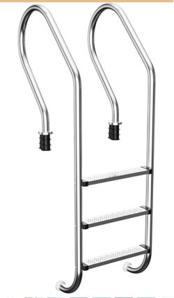 Baotree Swimming Pool Ladder, 3-Step Stainless Steel Non-Slip Pedals Pool Stairs for In-Ground Pools