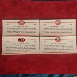 4 Vintage 1946 Amoco Gas/oil Blotters