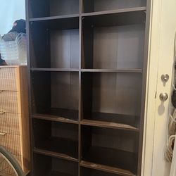 Bookcase Shelving Unit Large Solid Espresso Dark Brown Quality 