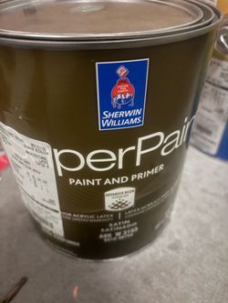 Exterior Dark Gray Satin Paint. 1 Gallon.