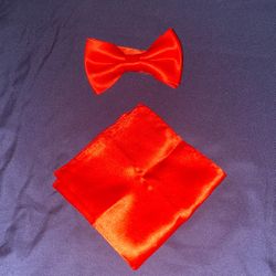 **New** Red Satin Bow Tie Set