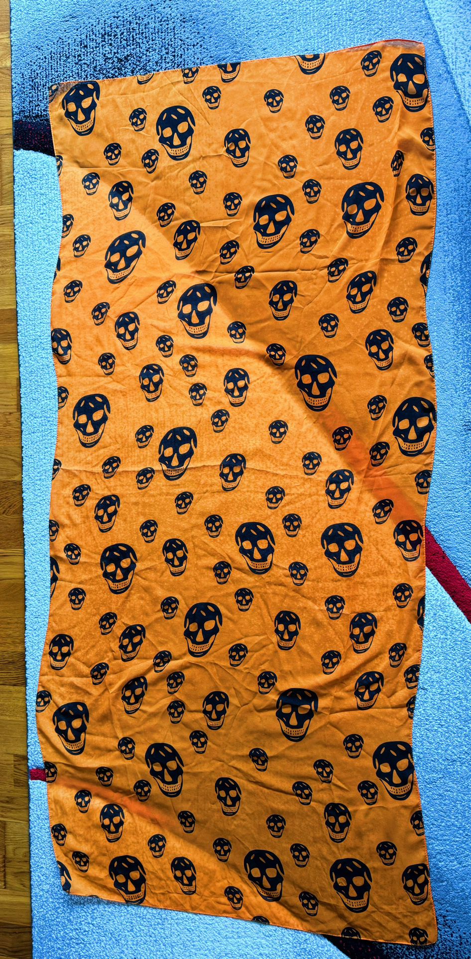 Skull print scarf Orange