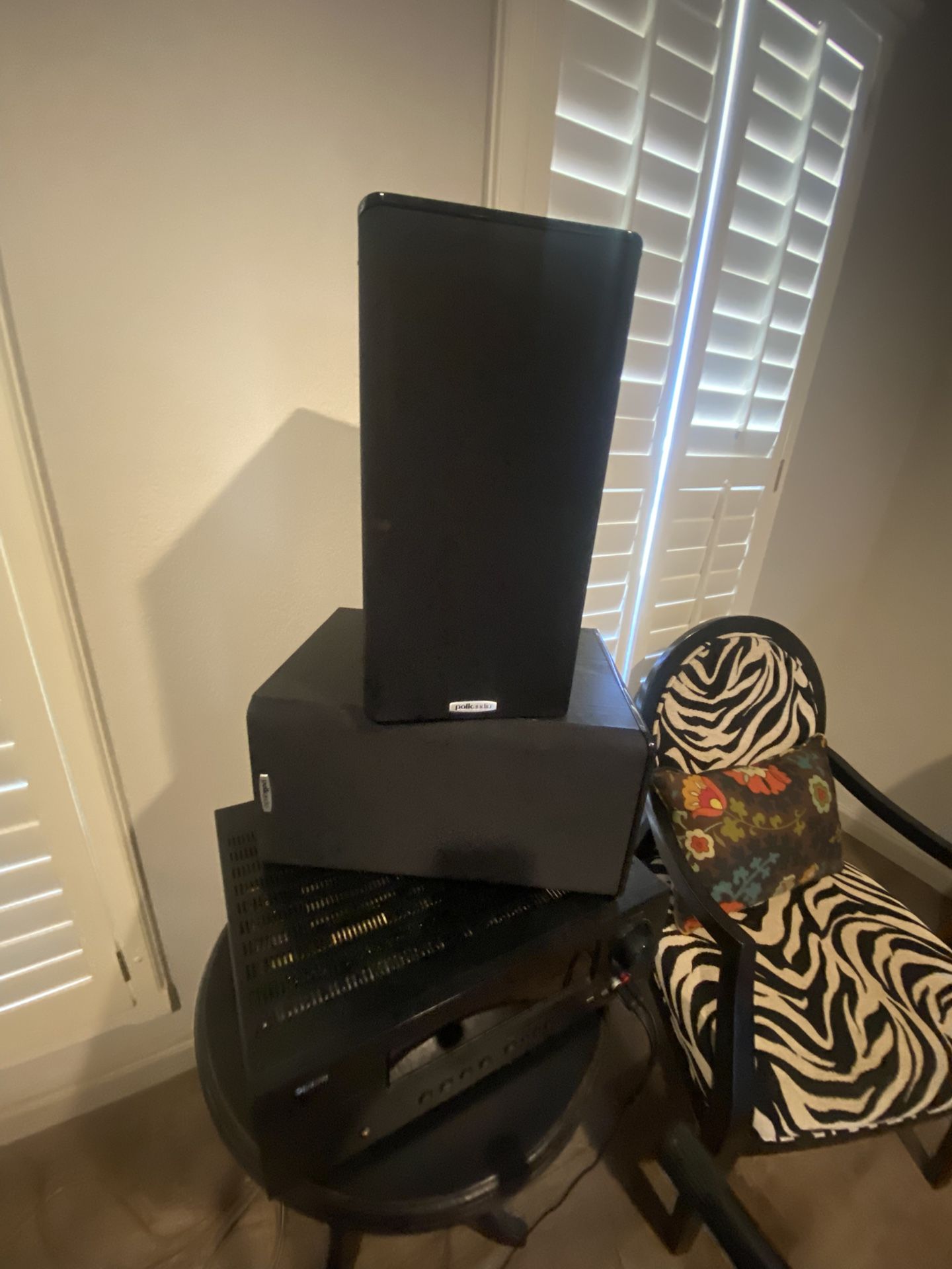 Powered Speaker And Receiver Setup