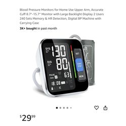 Brand new Blood Pressure Monitors for Home Use Upper Arm, Accurate Cuff 8.7”-15.7” Monitor with Large Backlight Display 2 Users 240 Sets Memory & HR D