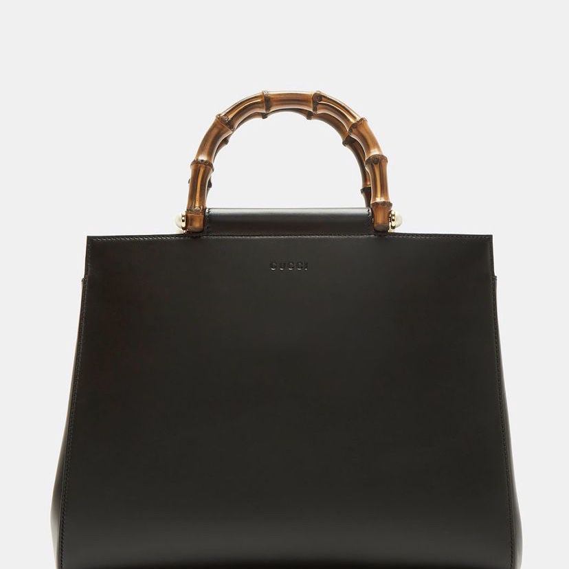 Brand New Gucci Nymphaea Medium Top Handle Bag In Black