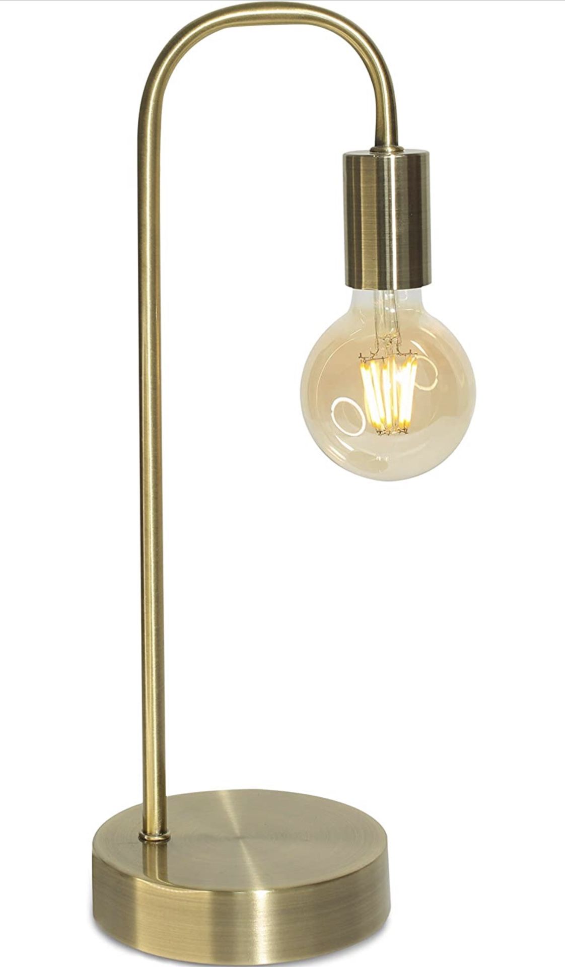 Gold Table Lamp Way Dimmable Industrial Lamp, Matte Brass LED