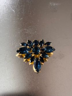 Vintage Mid-Century Blue Rhinestone Brooch Pin – Juliana Style