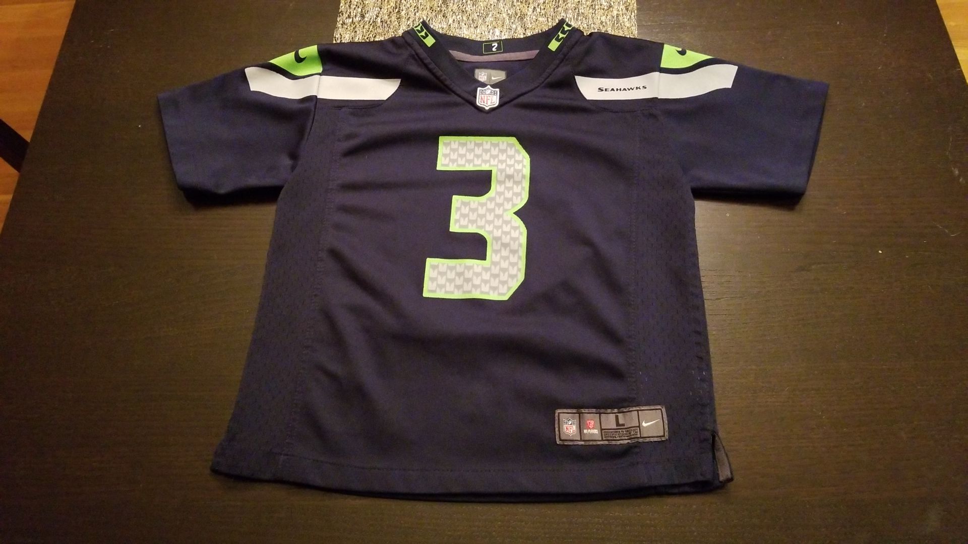 Youth Large (7 yr old) Russell Wilson Seahawks Jersey