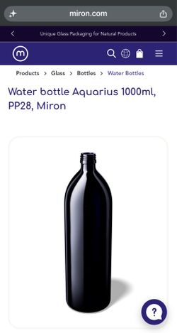 MIRON INFINITY GLASS VIOLET BOTTLES