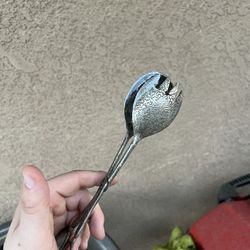 Vintage Tongs Serving England Made For Ornate Style 8.5 Silver-Plated In Scissor