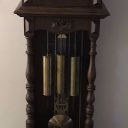 Vintage Kieninger German Westminster Chime Open Well Deco Grandfather Clocks