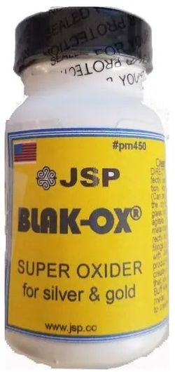 JSP® Blak-Ox Patina Solution – Deep Black Oxidizing Finish for Gold, Silver, Copper, Brass & Bronze