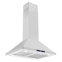 New Open Box 30" Stainless Steel Island Range Hood with Digital Touch Controls