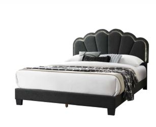 Queen bed frame with LED light