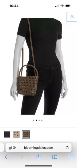 Madewell Mini Woven Leather Bucket Bag