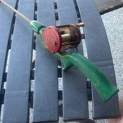 Aged Kids Fishing Pole and Reel 