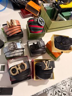 Leather belts and wallets