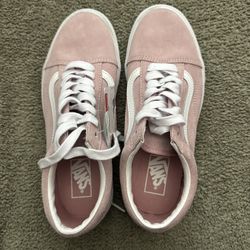 Never Worn Pink Suede Vans Women Size 9