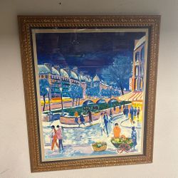 Parisscape limited edition print, signed By J. Picot,  beautifully framed