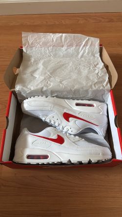 Nike Air Max 90 White/University Red Size 11 New