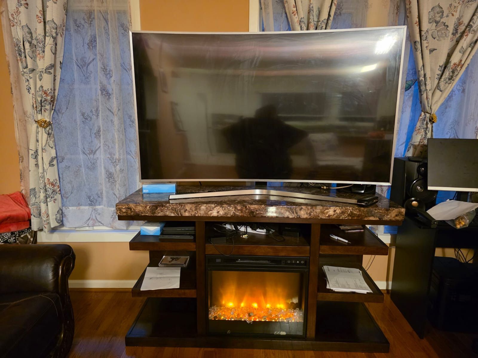 TV Stand With Fireplace