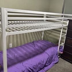 White Twin Bunk Bed Frame New Condition 